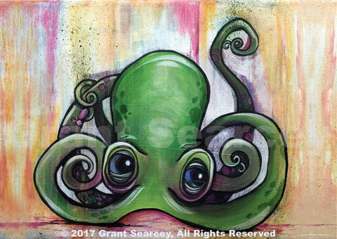 Green Graffiti Octopus