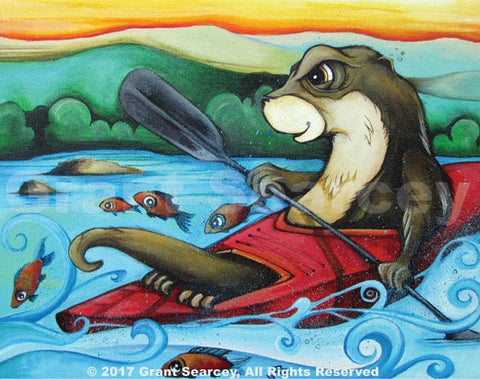 Kayaking River Otter