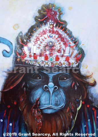 Hanuman Mixed Media Collage