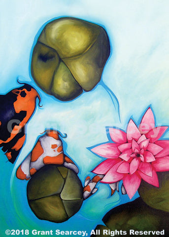 Koi with Pink Lotus